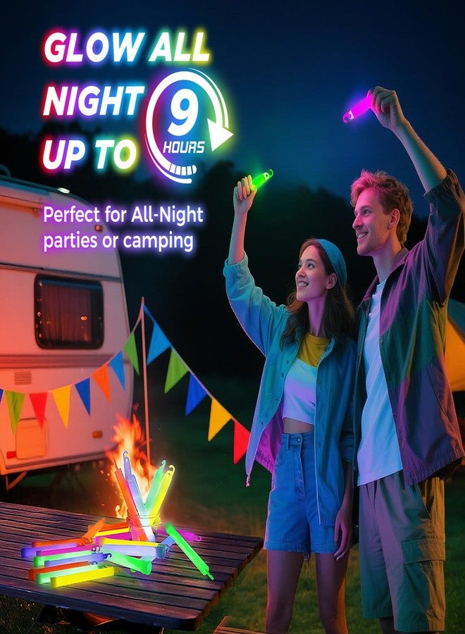 SHQDD 54Pcs Glow Sticks - 4 inch Glow In the Dark Sticks Halloween Party Favors, Waterproof Glow Sticks Lights Bulk Party Pack for Kids with 10 Hours Duration, Party Favors Light Stick for Halloween Party - Image 4