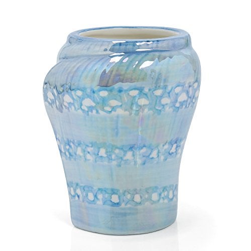 FORLONG Ocean Conch Sea Shell Ceramic Bathroom Accessories Set of 4,1 Gargle Cups 1 Toothbrush Holders 1 Soap Dishes 1 Soap Dispenser (Blue) - Image 4