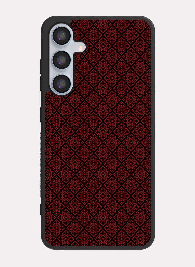 PXLAAT Samsung Galaxy A55 case cover Red Black Pattern - Image 1