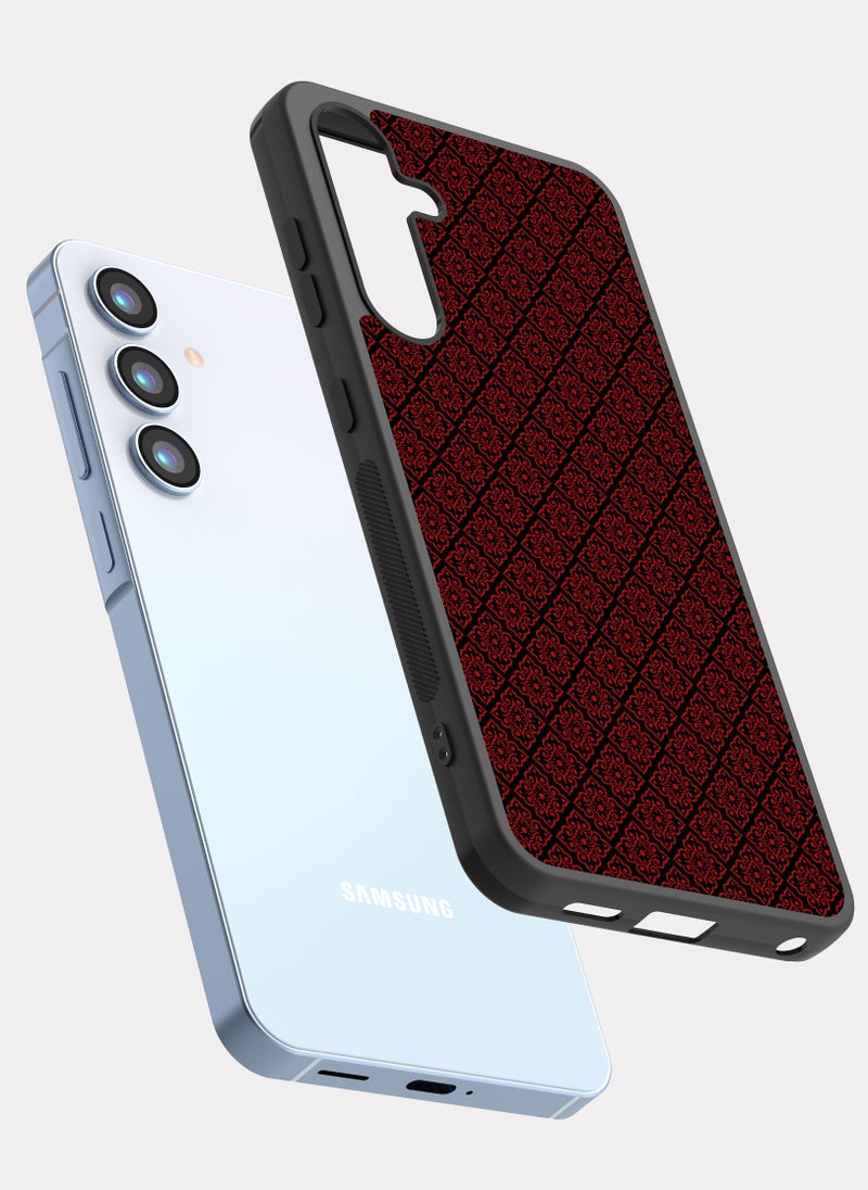 PXLAAT Samsung Galaxy A55 case cover Red Black Pattern - Image 2