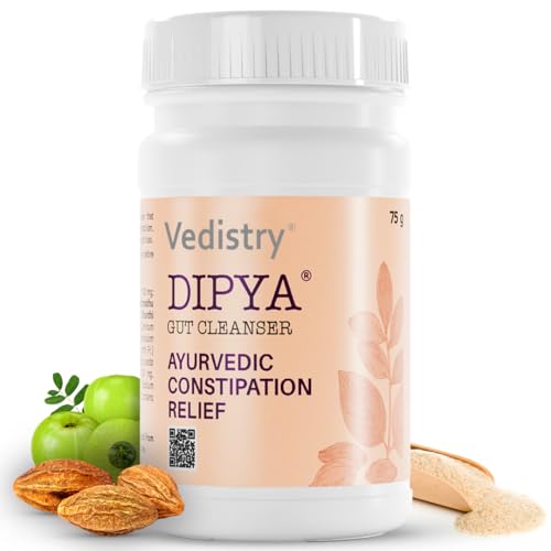 Vedistry Dipya Ayurvedic Gut Cleanser with Amalaki, Shunthi, Isabgol & Jeerak for Natural Constipation Relief | Relieves Constipation, Gas, Acidity & Bloating | Aids Digestion, Supports Daily Gut Health, Boost Immunity & Natural Detox | Safe for Long-Term Use - 75 Gm (Pack of 1) - Image 1