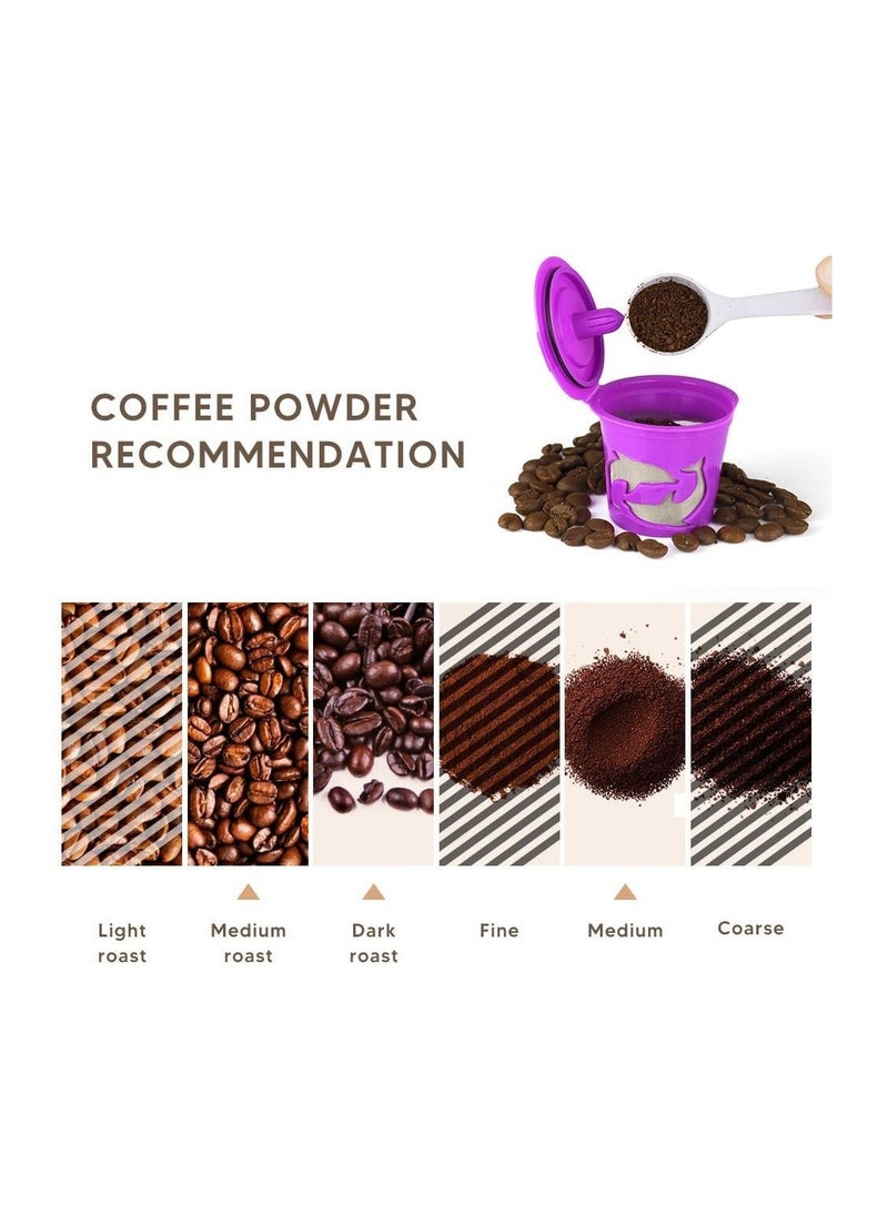 Generic - Reusable Coffee Filters & Espresso Capsules, 304 Stainless Steel Microporous Mesh Pods, K Cup Filters with Scoop & Brush - 4 Pack for Eco-Friendly Brewing. - Image 1