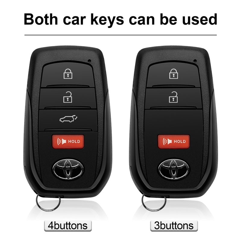 ZSPDACC for Toyota Key Fob Cover 3 Buttons Car Key Case fits 2026 2025 2024 2023 GR Corolla Cross Tacoma 4Runner Prius Land Cruiser - Image 5