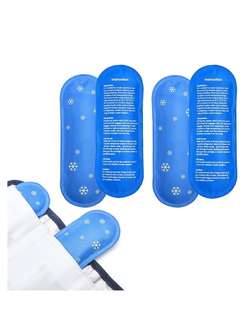NOOA 4 Pcs Insulin Ice Pack Ice Packs for Insulin Cooler Travel Case Reusable Care Ice Bag - Image 1