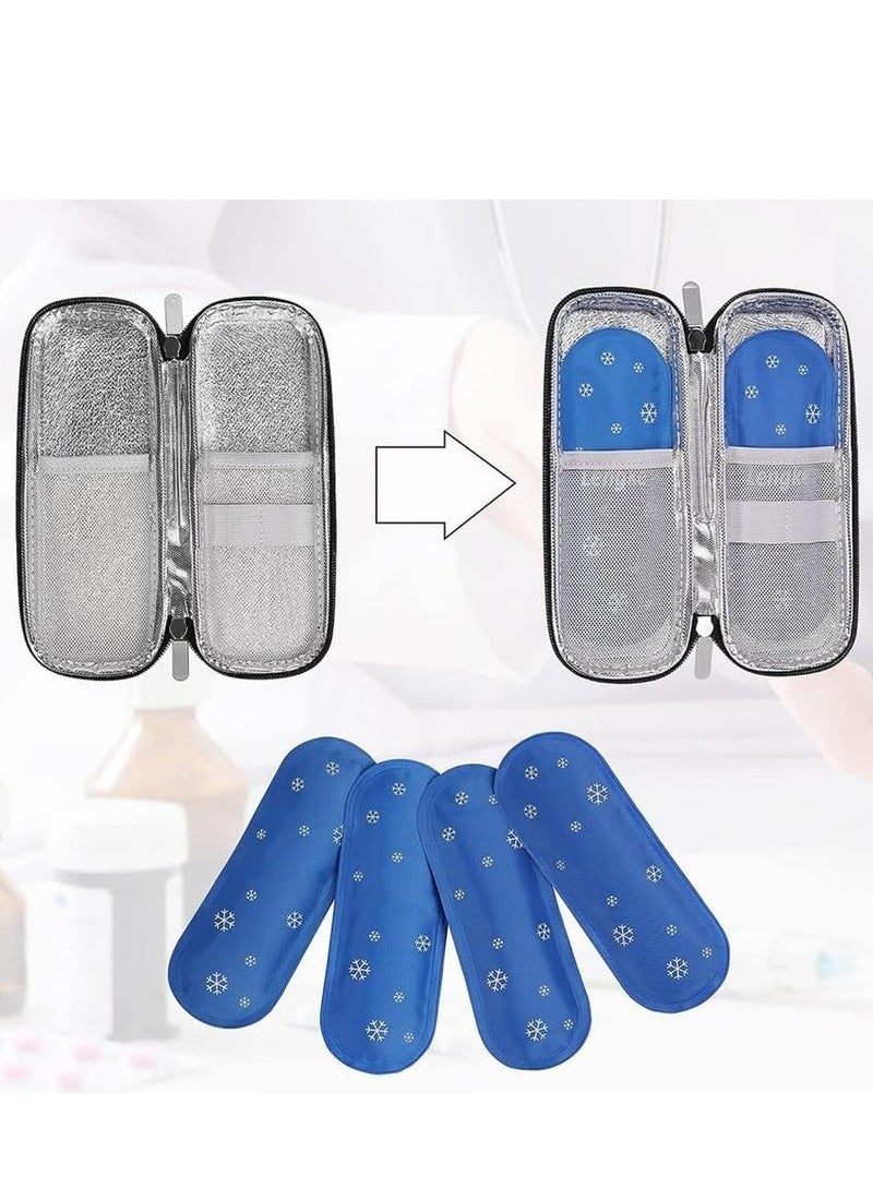 NOOA 4 Pcs Insulin Ice Pack Ice Packs for Insulin Cooler Travel Case Reusable Care Ice Bag - Image 2