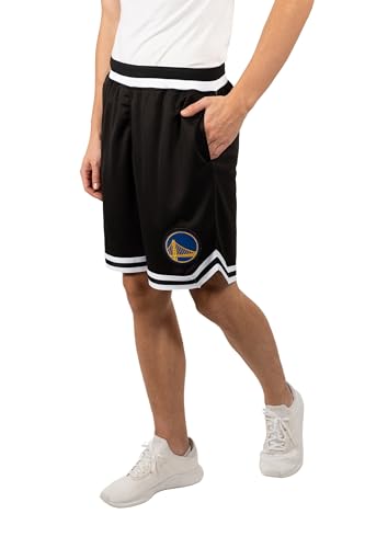 Ultra Game NBA Official Mens Supreme Basketball Training Shorts Unisex Golden State Warriors Black Small - Image 3