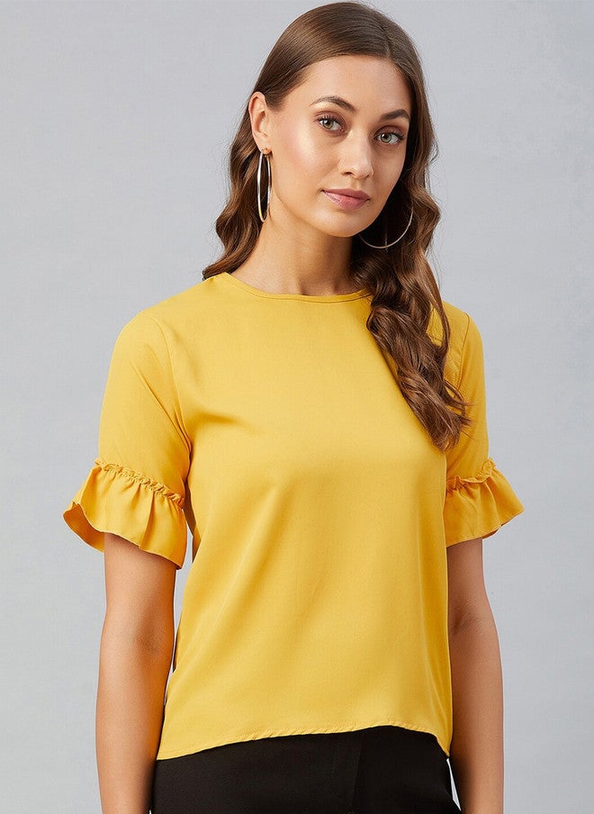 CHIMPAAANZEE Mustard Yellow Solid Top - Image 1