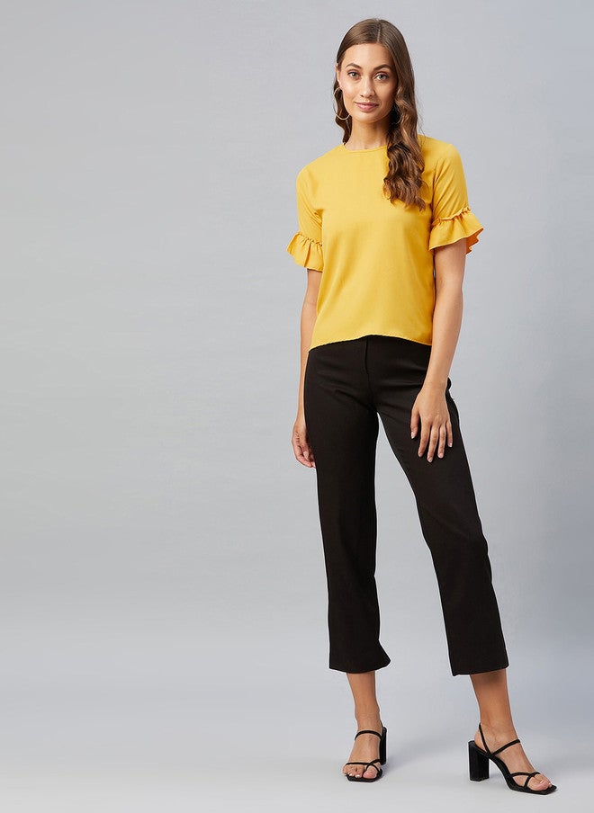 CHIMPAAANZEE Mustard Yellow Solid Top - Image 5