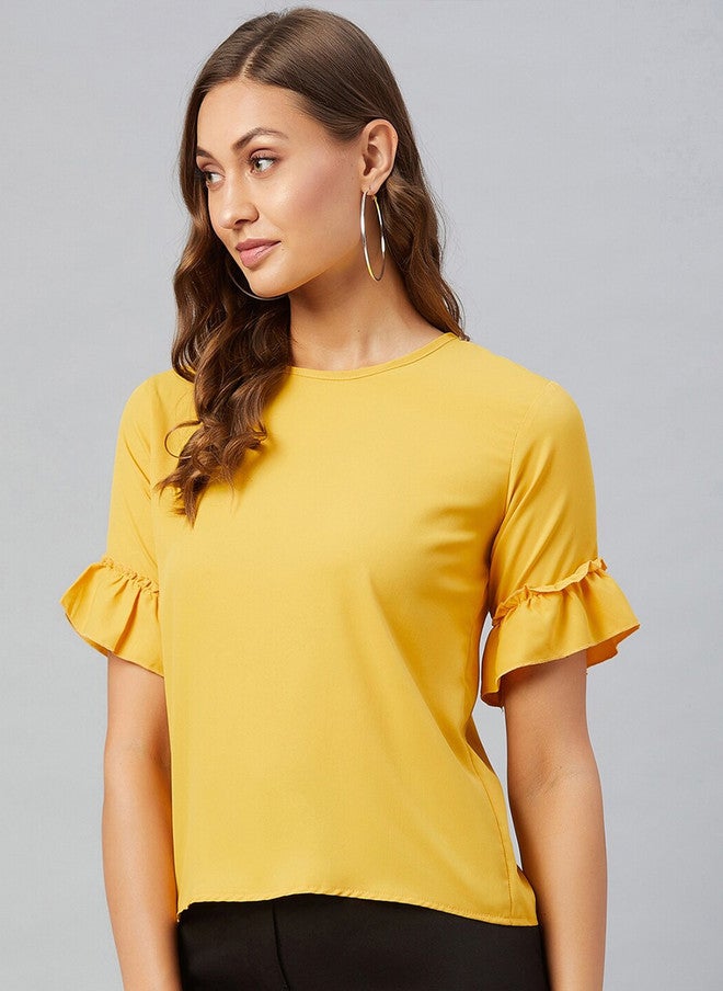 CHIMPAAANZEE Mustard Yellow Solid Top - Image 3