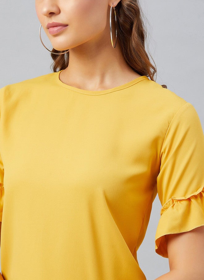 CHIMPAAANZEE Mustard Yellow Solid Top - Image 2