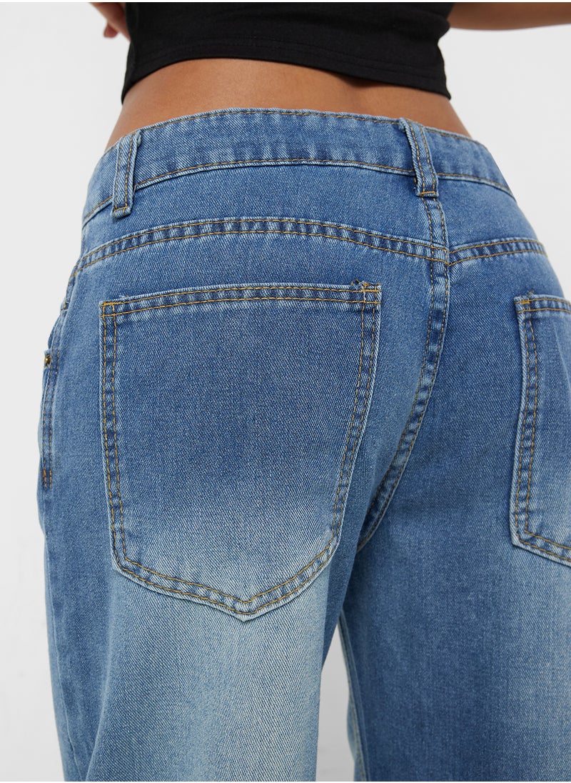 Ginger Mid Rise Wide Leg Boyfriend Jeans  - Image 5