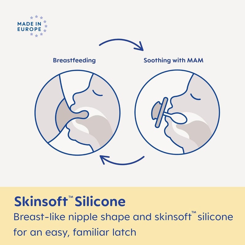 MAM Air Matte Pacifiers, for Sensitive Skin, Best Pacifier for Breastfed Babies, Baby Boy Pacifiers, 16+ Months, 4 Count - Image 5
