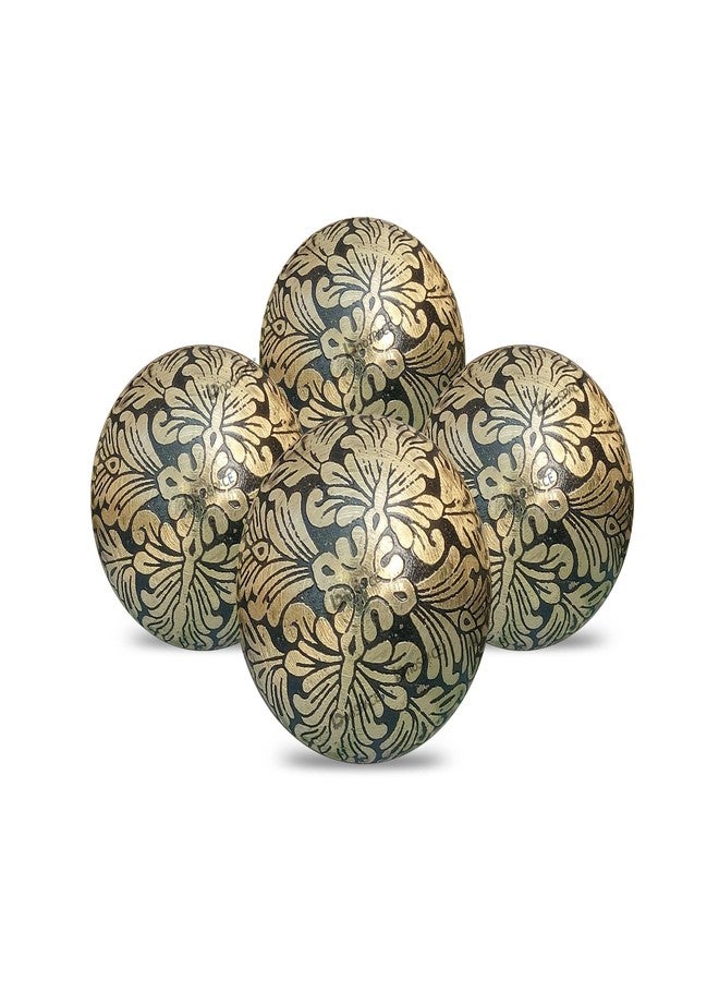 BnoSpace Vintage Brass Knobs for Cabinets, Drawers, Dresser Door & Pulls - Set of 4 - Image 1
