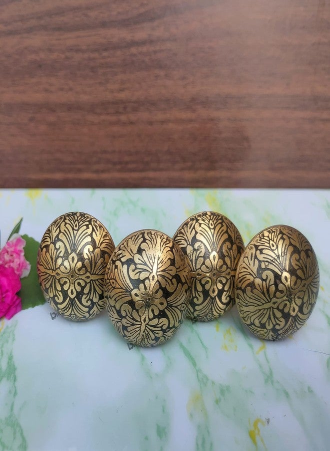 BnoSpace Vintage Brass Knobs for Cabinets, Drawers, Dresser Door & Pulls - Set of 4 - Image 5