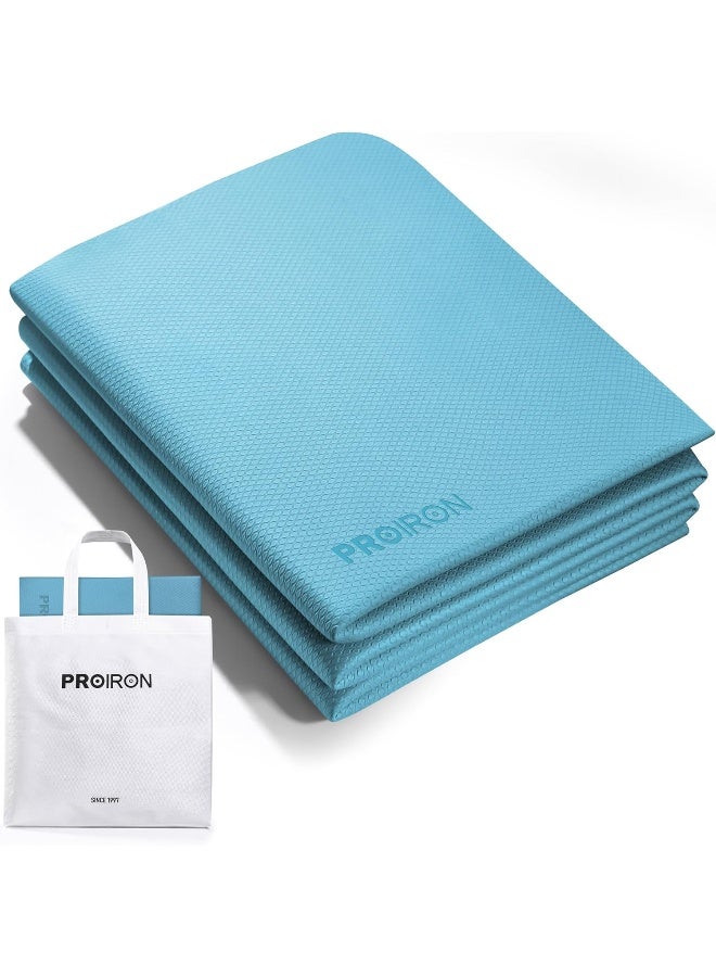 PROIRON Yoga Mat Folding Travel Yoga Mat TPE Eco-friendly Non Slip Double-Sided Exercise Mat Foldable Easy to Carry to Class Beach Park Travel Picnics 6 mm Thick - Image 1
