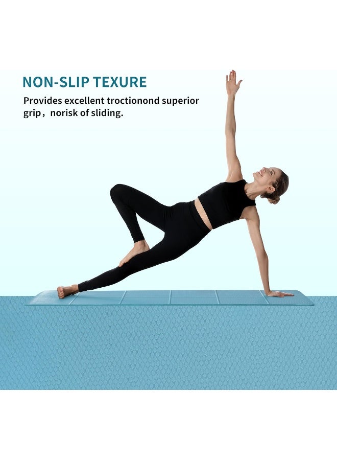 PROIRON Yoga Mat Folding Travel Yoga Mat TPE Eco-friendly Non Slip Double-Sided Exercise Mat Foldable Easy to Carry to Class Beach Park Travel Picnics 6 mm Thick - Image 5