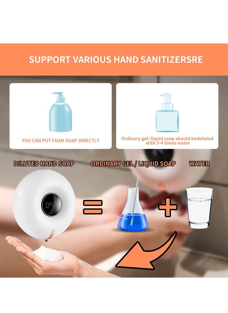 KASTWAVE Automatic Soap Dispenser, Foaming Soap Dispenser Wall Mount Foam Soap Dispenser Touchless Soap Dispenser Smart Electric Wall Auto Foaming Hand Soap Dispenser for Bathroom, Kitchen  - Image 3