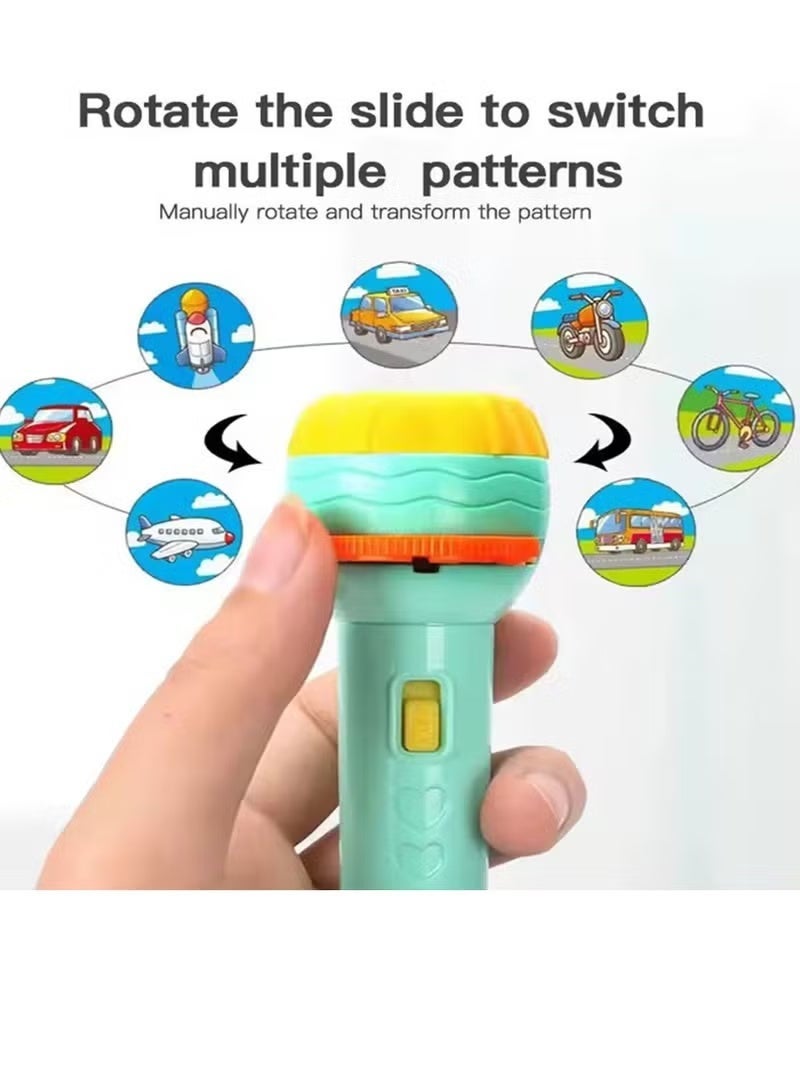 BlueFire Purple Kids Projector Flashlight Toy for Kids - Age 3-6 – 80 Educational Story Projections with 10 Interchangeable Slides, Night Light Bedtime Story Projector Torch | Interactive Learning & Sensory Development Toy | Sleep Companion Kids Storytelling Lamp | Portable Handheld Flashlight Toy Gift for Boys & Girls - Image 2
