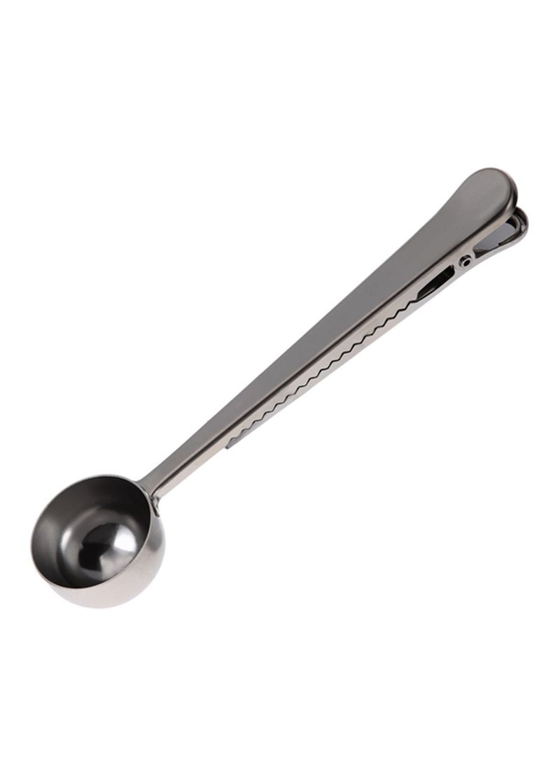 2PCS Coffee Scoop Clip Stainless Steel Tablespoon Coffee Spoon With long handle Multifunction Sealing Bag Clip For Tea, Coffee, Protein Powder, Instant Drinks, Kitchen Tools  - Image 3