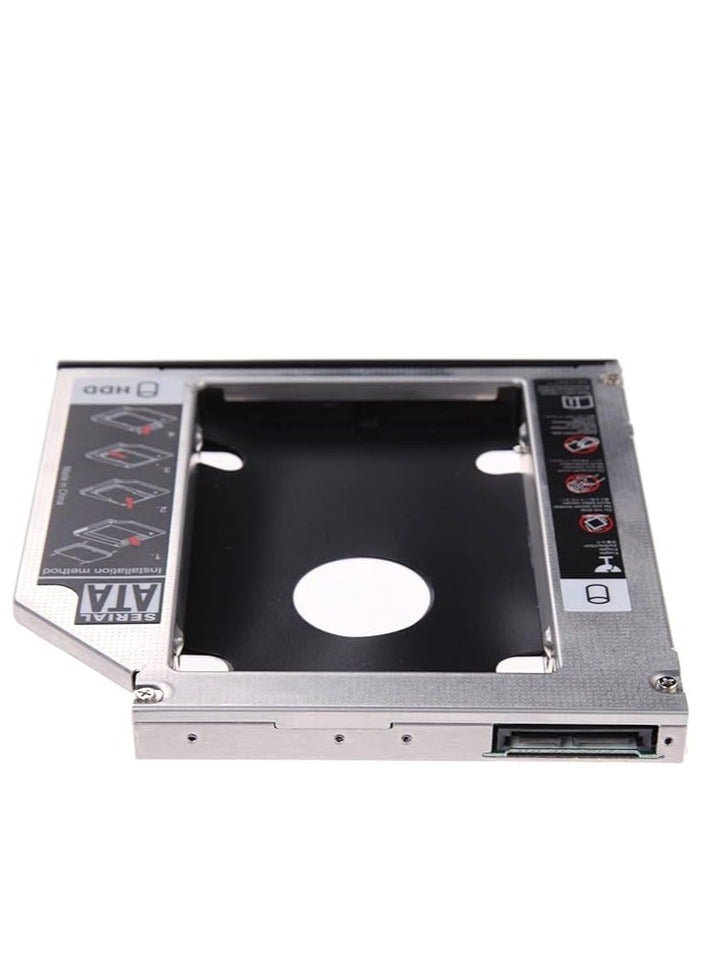 Hard Drive Caddy Tray, Universal 9.5mm SATA to SATA 2nd SSD HDD Hard Disk Caddy Adapter Tray Enclosures - Hard Disk Mounting Bracket with Screwdriver Compatible for HP, Lenovo, Dell, Acer Laptops - Image 2