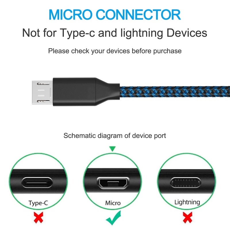 SCOVEE USB Power Cable for Fire Stick, Replacement Charger for Roku Streaming Stick, Express 4K/+, Premier, Micro USB Charging Cord for Chromecast, Short Cord for TV Stick - Image 5