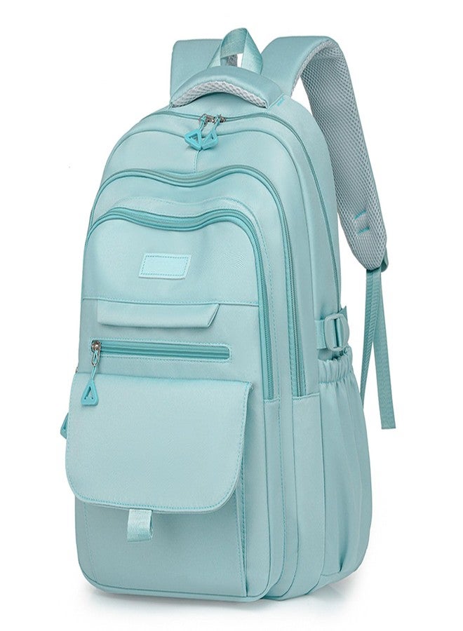 Lamprod Cute Aesthetic Backpack Girls Backpack for School Large Capacity Bookbags College Backpack for Students Kids Teen Girls Laptop Bookbag Casual Travel Daypacks(Blue) - Image 1