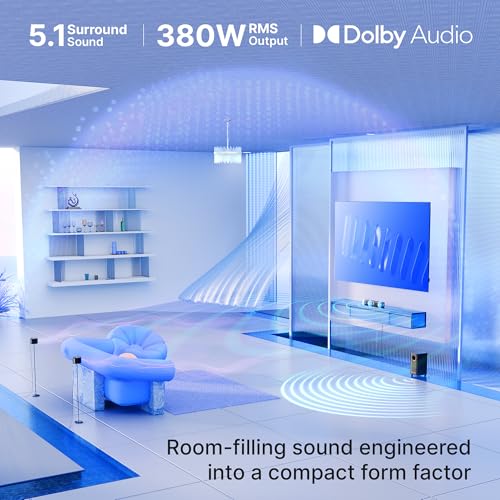 Zebronics 2026 Launch 380W Soundbar with Dolby Audio, 5.1 Channel Surround, 13.33cm Subwoofer, Dual Rear Satellites, Bluetooth v5.4, HDMI ARC, Optical in, AUX, USB (Juke Bar 9300C) - Image 3