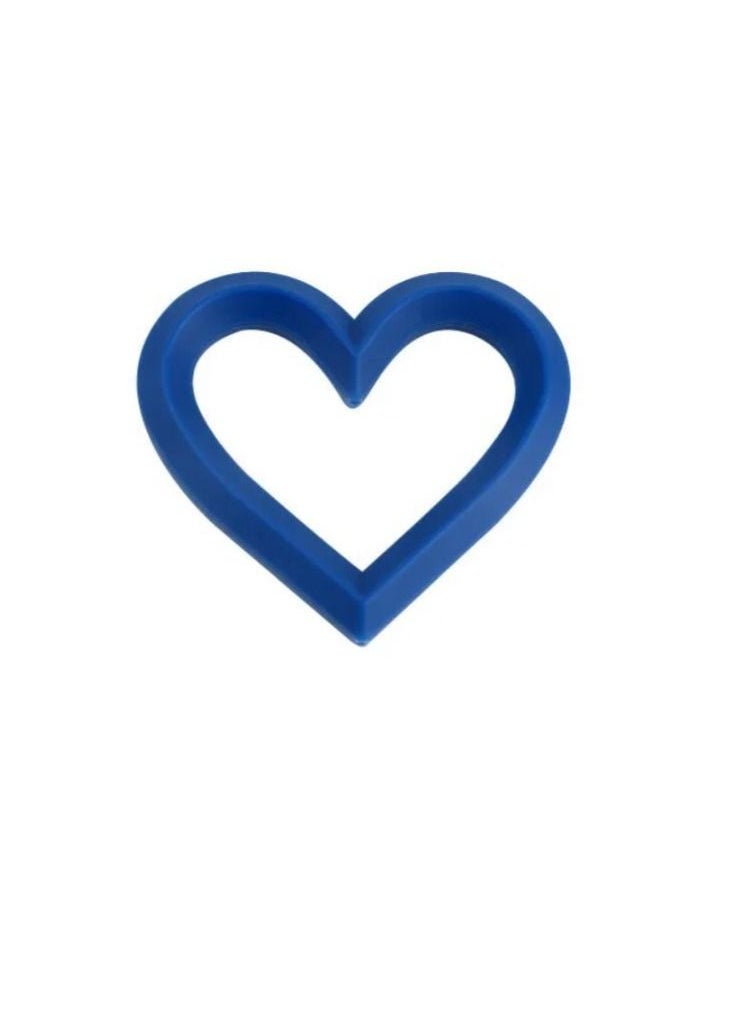 TOT TOT Lovely Heart Teether - Adorable Silicone Teething Toy (Navey blue)  - Image 1