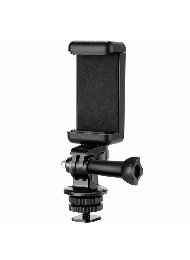 Neewer Phone Holder / Hot Shoe Mount Adapter Kit Compatible with Action Camera GoPro Hero 11 10 9 8 7 6 5, DJI OSMO Action/Action 2, iPhone13 Pro Max, Samsung, Attaching on DSLR Camera or Ring Light - Image 1