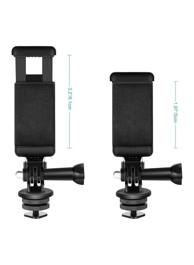 Neewer Phone Holder / Hot Shoe Mount Adapter Kit Compatible with Action Camera GoPro Hero 11 10 9 8 7 6 5, DJI OSMO Action/Action 2, iPhone13 Pro Max, Samsung, Attaching on DSLR Camera or Ring Light - Image 4