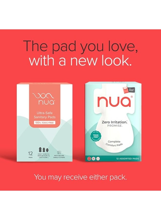 نوا فوط صحية نسائية من نوا ألترا سيف، ١٢ فوطة | ٣ مقاسات في ١: ٣ للتدفق الغزير - XL+، ٥ للتدفق المتوسط ​​- XL، ٤ للتدفق الخفيف - L | آمنة على البشرة | خالية من السموم ولا تسبب الطفح الجلدي | بدون رائحة | مانعة للتسرب | مع ١٢ غطاءً واقيًا آمنًا - Image 2