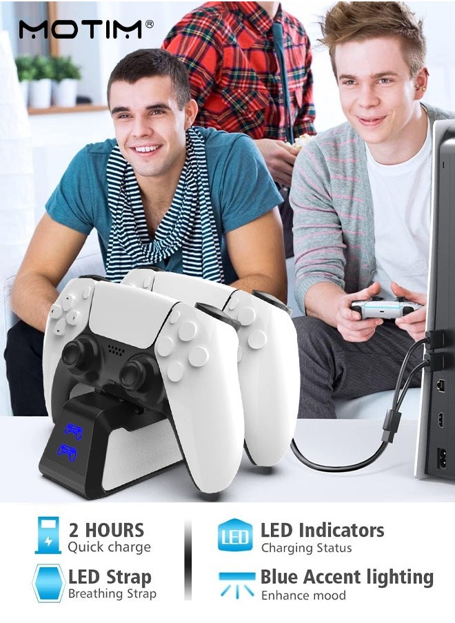 Motim - PS5, PS5 Pro Controller Charger, DualSense Charging Dock Station, Fast Charge PS5 Charger Dock, Dualsense Controller Charger, Led Indicator - Image 1