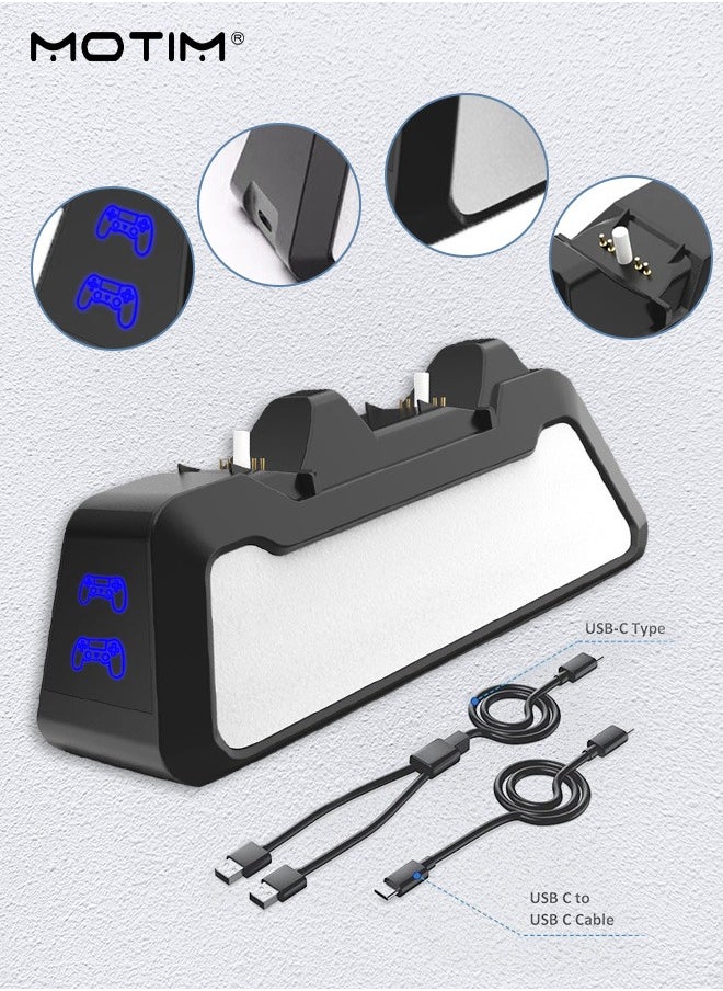 Motim - PS5, PS5 Pro Controller Charger, DualSense Charging Dock Station, Fast Charge PS5 Charger Dock, Dualsense Controller Charger, Led Indicator - Image 1
