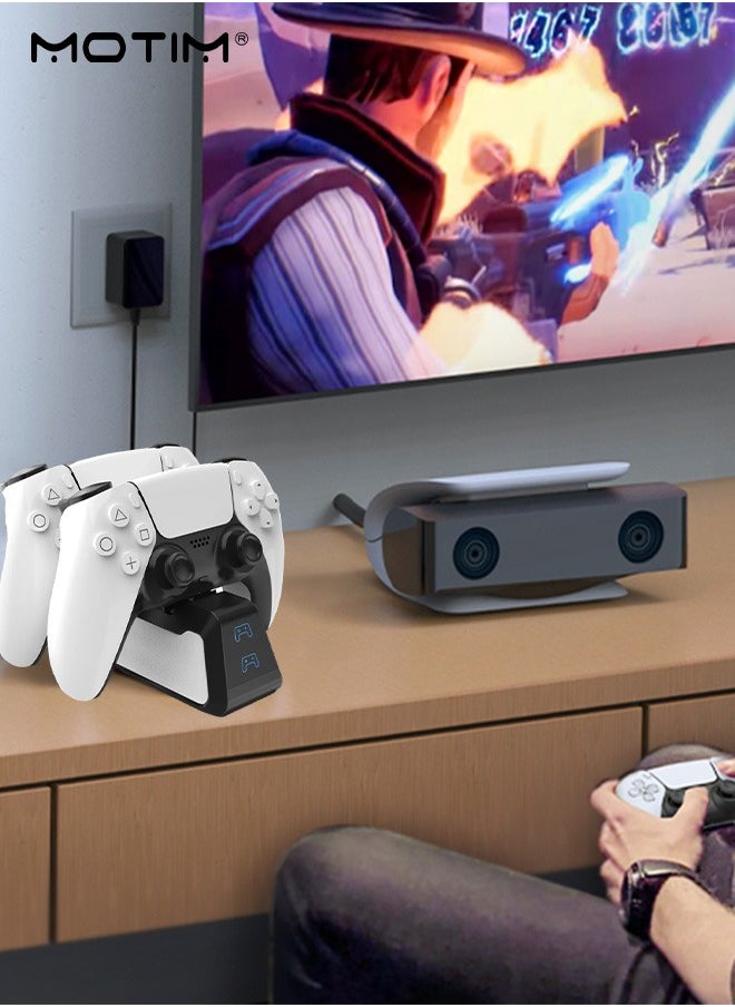 Motim - PS5, PS5 Pro Controller Charger, DualSense Charging Dock Station, Fast Charge PS5 Charger Dock, Dualsense Controller Charger, Led Indicator - Image 1