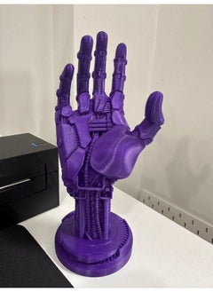 Cyberpunk Manipulator Handle Bracket 2077 Johnny Silver Hand Surrounding XBOX PS4/5 Handle Round Bottom Ornaments-Color:Purple-Specifications:Right Hand Round Bottom