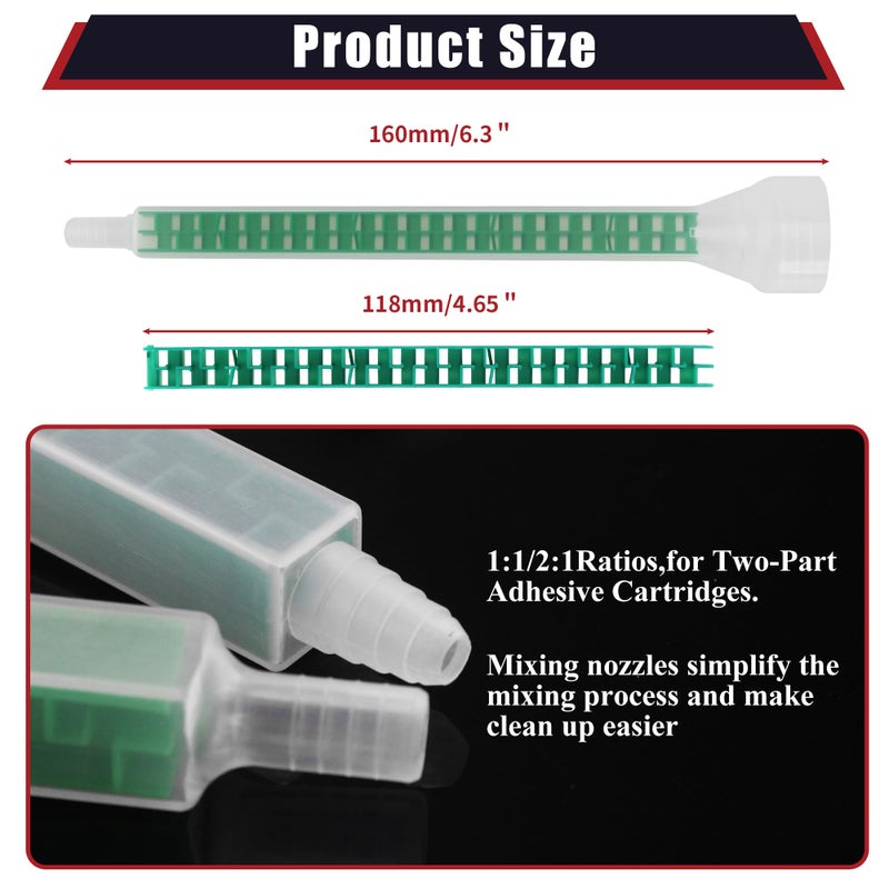 Storvix 200ml Epoxy Gun Dual Component Professional Heavy-Duty Full Metal Caulking Guns For Dual Cartridges 1:1 & 2:1 Mix Epoxy Applicator For Panel Bonding Structural Repair Adhesive Sealant Red - Image 3