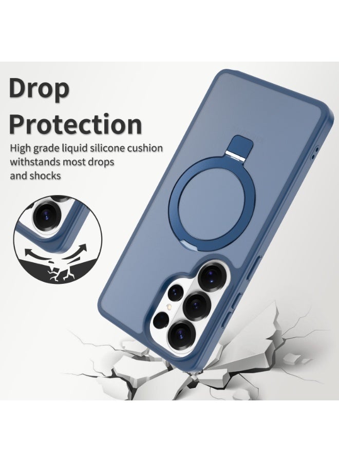 ‌زيكسينغ غلاف Samsung S26 Ultra أزرق مع مغناطيس MagSafe، حامل خاتم و حامل (كيكستاند) - حماية قوية - Image 2