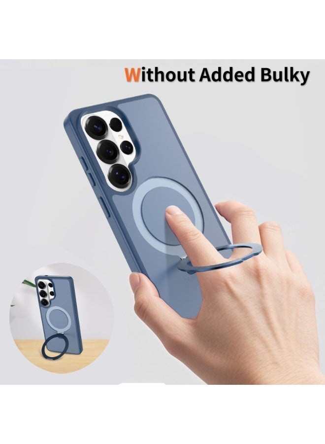‌زيكسينغ غلاف Samsung S26 Ultra أزرق مع مغناطيس MagSafe، حامل خاتم و حامل (كيكستاند) - حماية قوية - Image 4