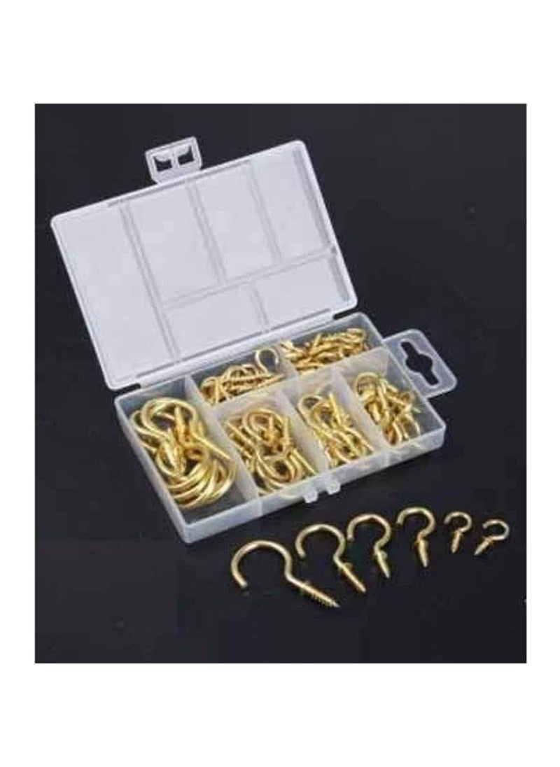DIY Crafts Diy Crafts CTDIYHI27262 M2 M4 5 Sheep Eye Hook Plating Light Hooks Metal Shet Screw Pin Gold Pack of 60 Sheep Eye Hook Multicolor  - Image 4