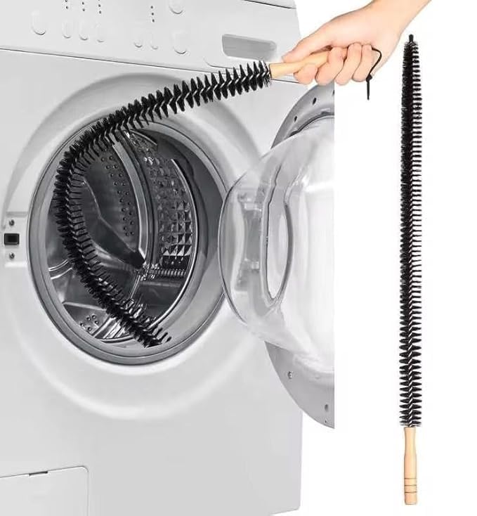 Nexllent Washing Machine Cleaner Brush,Extra Long Flexible Dryer Vent Cleaning Brush, 75cm Washing Machine Drum Cleaner Tool for Cleaning Dust Inside Blades and Back - Image 1