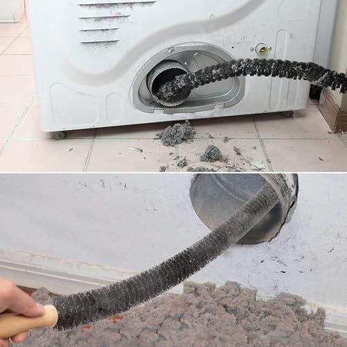 Nexllent Washing Machine Cleaner Brush,Extra Long Flexible Dryer Vent Cleaning Brush, 75cm Washing Machine Drum Cleaner Tool for Cleaning Dust Inside Blades and Back - Image 2