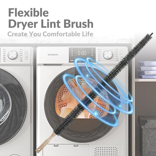 Nexllent Washing Machine Cleaner Brush,Extra Long Flexible Dryer Vent Cleaning Brush, 75cm Washing Machine Drum Cleaner Tool for Cleaning Dust Inside Blades and Back - Image 5