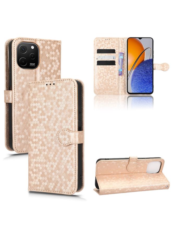 اس-توب جراب لهاتف Huawei nova Y61 مصنوع من الجلد بتصميم نقاط قرص العسل - Image 1