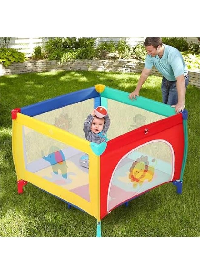 Foldable With Air Pump And Soft Sleep Area Playpen For Indoors And Outdoors