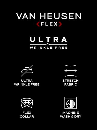Van Heusen Men's Dress Shirt Slim Fit Ultra Wrinkle Free Flex Collar Stretch, White, 15"-15.5" Neck 32"-33" Sleeve - Image 4