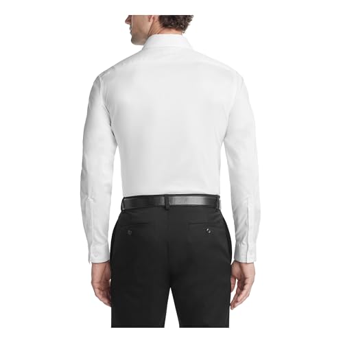 Van Heusen Men's Dress Shirt Slim Fit Ultra Wrinkle Free Flex Collar Stretch, White, 15"-15.5" Neck 32"-33" Sleeve - Image 2