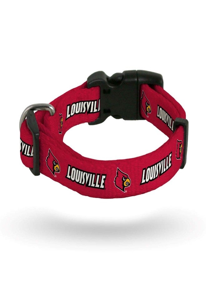 RICO Louisville Cardinals (Large Adjustable 16-26 inch) Nylon Pet Dog Collar - Image 1