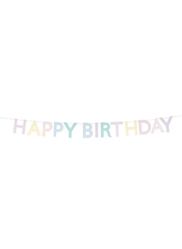 Meri Meri Meri Meri Scallop Pastel Happy Birthday Garland