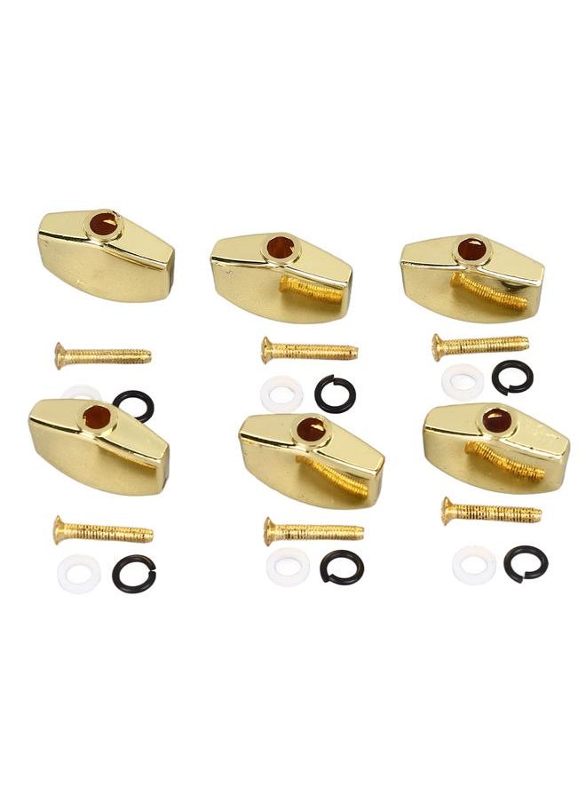 Thoraya - 6Pcs Guitar Tuning Peg Buttons Metal Stable Universal Tuner Buttons Replacement for Acoustic Electric Guitar Gold - Image 1