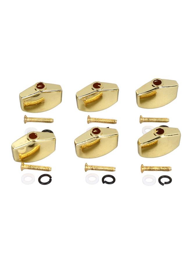 Thoraya - 6Pcs Guitar Tuning Peg Buttons Metal Stable Universal Tuner Buttons Replacement for Acoustic Electric Guitar Gold - Image 1
